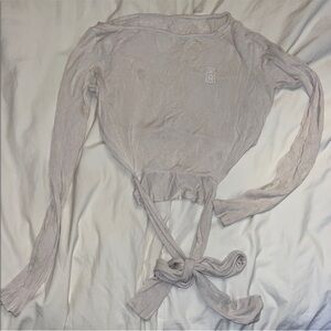 ALO Yoga Light Gray Crop Top